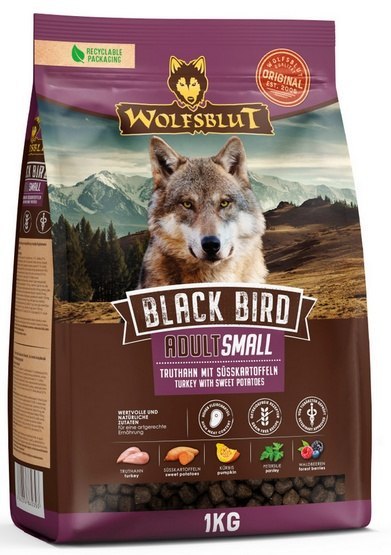 Wolfsblut Wolfsblut Dog Black Bird Adult Small - indyk i bataty 1kg