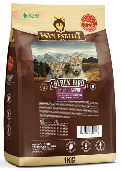 Wolfsblut Wolfsblut Dog Black Bird Puppy Large - indyk i bataty 1kg