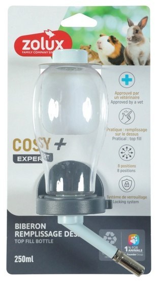 Zolux Zolux Poidełko dla gryzoni napełniane od góry Cosy 250ml niebieskie [206796]