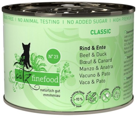 Catz Finefood Catz Finefood Classic Wołowina i Kaczka (N.23) puszka 200g