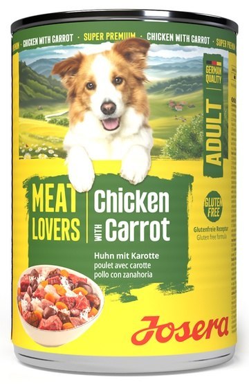 Josera Josera Pies Meat Lovers Menu Kurczak z marchewką puszka 400g