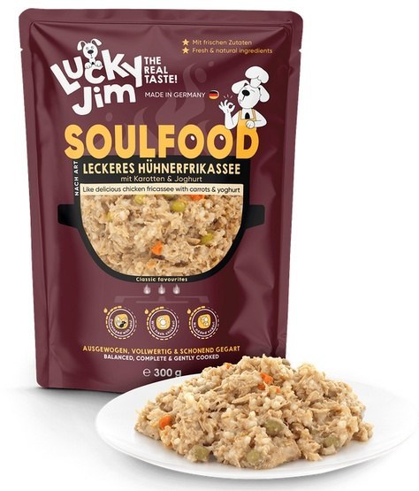 Lucky Jim Lucky Jim SoulFood Potrawka z kurczakiem, marchewką i jogurtem 300g