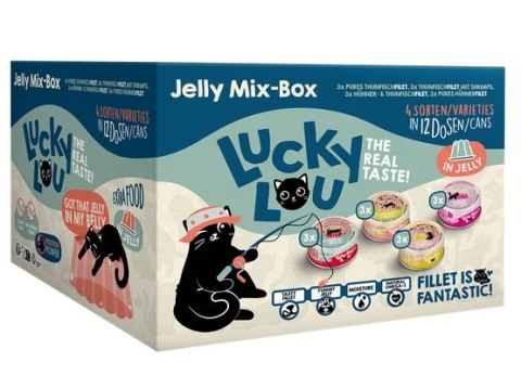 Lucky Lou Lucky Lou Extrafood Jelly-Mix-Box Multipack w galaretce puszki 12x70g
