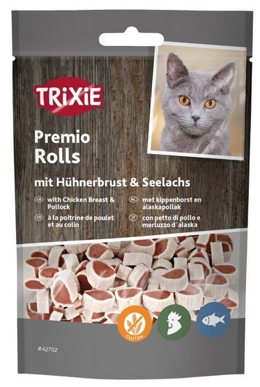 Trixie Trixie Premio Fish Chicken Rolls - krążki z kurczakiem i łososiem [42702]