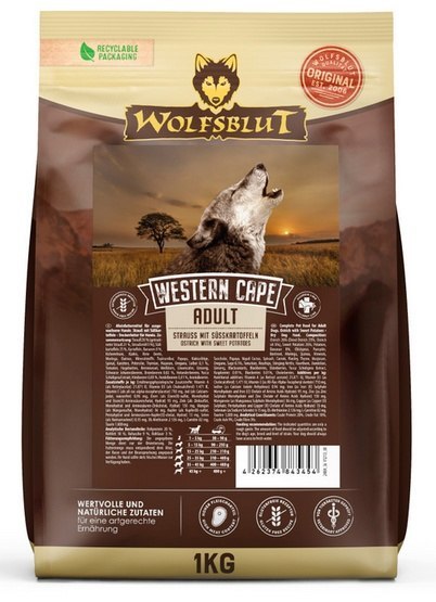 Wolfsblut Wolfsblut Dog Western Cape Adult - struś i bataty 1kg