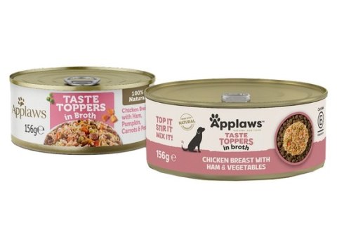 Applaws Applaws Dog Taste Toppers puszka z kurczakiem, szynką i warzywami 156g