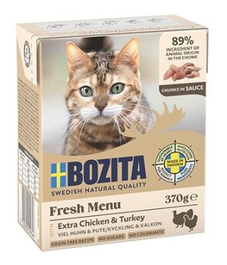 Bozita Bozita z Kurczakiem i indykiem - kawałki w sosie kartonik 370g