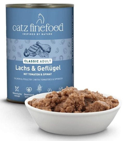 Catz Finefood Catz Finefood Classic Łosoś i drób (N.05) puszka 400g