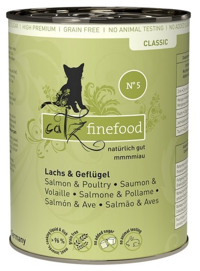 Catz Finefood Catz Finefood Classic Łosoś i drób (N.05) puszka 400g