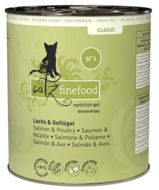 Catz Finefood Catz Finefood Classic Łosoś i drób (N.05) puszka 800g