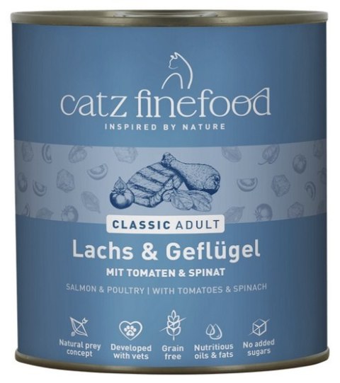 Catz Finefood Catz Finefood Classic Łosoś i drób (N.05) puszka 800g