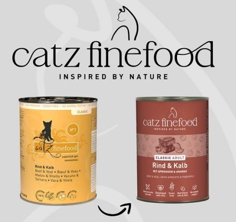 Catz Finefood Catz Finefood Classic Wołowina i cielęcina (N.07) puszka 400g