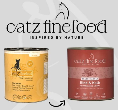 Catz Finefood Catz Finefood Classic N.07 Wołowina i cielęcina puszka 800g