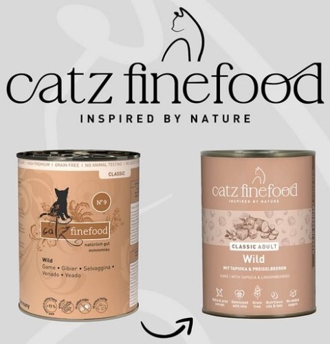 Catz Finefood Catz Finefood Classic Dziczyzna (N.09) puszka 400g
