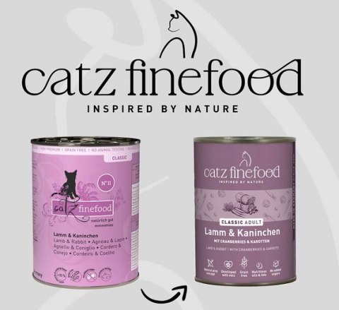 Catz Finefood Catz Finefood Classic Jagnięcina i Królik (N.11) puszka 400g