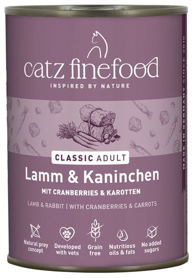 Catz Finefood Catz Finefood Classic Jagnięcina i Królik (N.11) puszka 400g