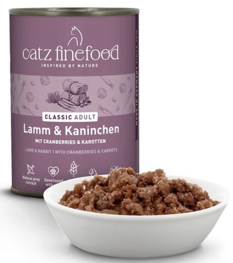Catz Finefood Catz Finefood Classic Jagnięcina i Królik (N.11) puszka 400g