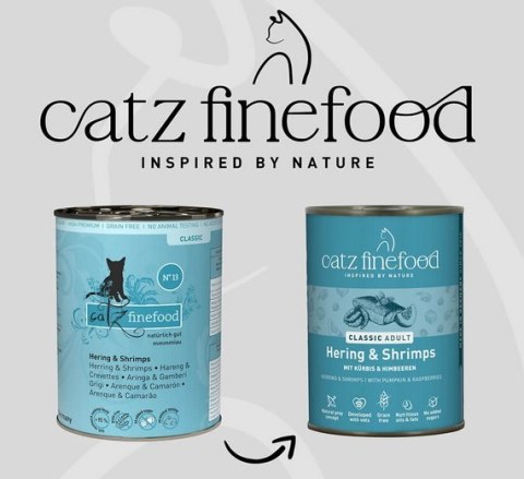 Catz Finefood Catz Finefood Classic Śledź i Krewetki (N.13) puszka 400g