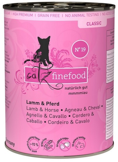 Catz Finefood Catz Finefood Classic Jagnięcina i Konina (N.19) puszka 400g