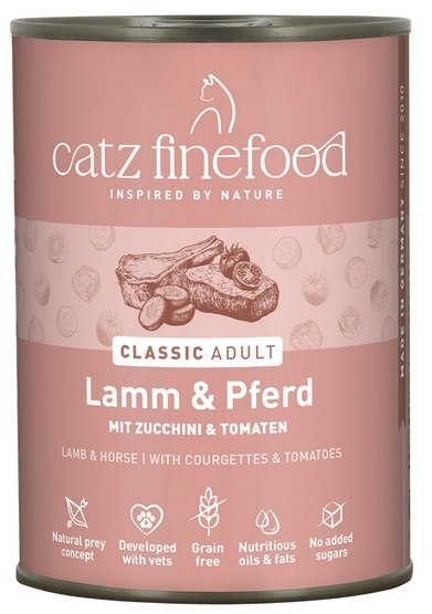 Catz Finefood Catz Finefood Classic Jagnięcina i Konina (N.19) puszka 400g