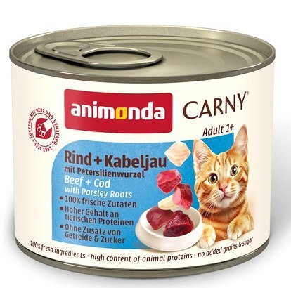 Animonda Carny Animonda Carny Adult Wołowina, Dorsz + Korzeń pietruszki puszka 200g
