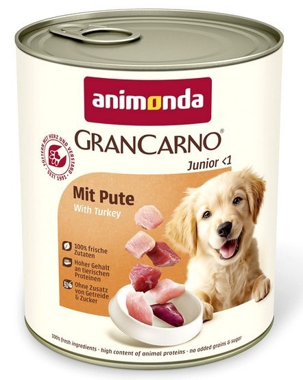 Animonda GranCarno Animonda GranCarno Original Junior Pute Indyk puszka 800g