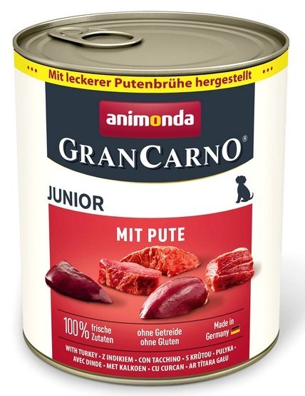 Animonda GranCarno Animonda GranCarno Original Junior Pute Indyk puszka 800g