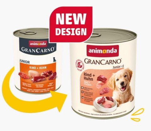 Animonda GranCarno Animonda GranCarno Original Junior Rind Huhn Wołowina + Kurczak puszka 800g
