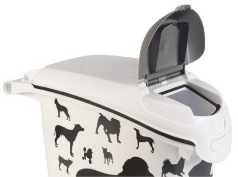 Curver Curver Pet Life Pojemnik na psią karmę - białoczarny z psami 10kg