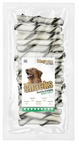 Magnum Magnum Rawhide Patyczki Rollstick 12,5cm/40szt zielone [16401]