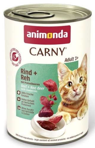Animonda Carny Animonda Carny Adult Wołowina, Sarnina + Borówka puszka 400g