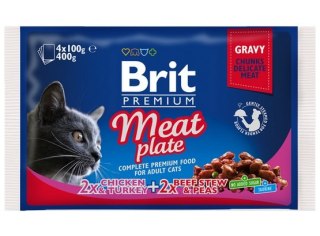 Brit Brit Premium Cat Adult Meat Plate saszetki 4x100g