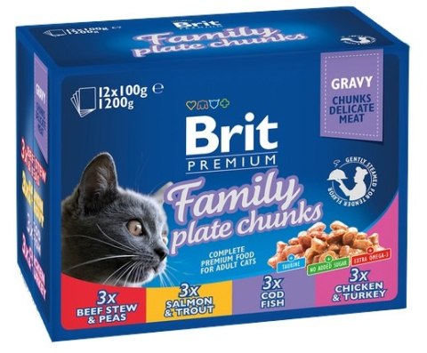 Brit Brit Premium Cat Adult Multipack saszetki 12x100g
