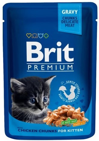 Brit Brit Premium Cat Kitten Kurczak saszetka 100g