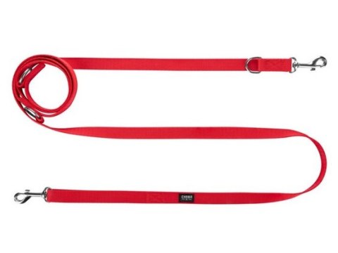 Chaba CHABA Smycz taśma regulowana L 20mm/260cm czerwona