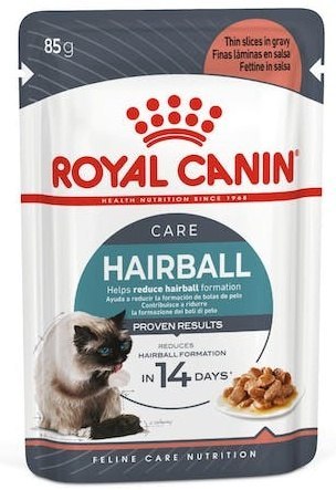 Royal Canin Feline Royal Canin Hairball Care w sosie karma mokra w sosie dla kotów dorosłych, eliminacja kul włosowych saszetka 85g
