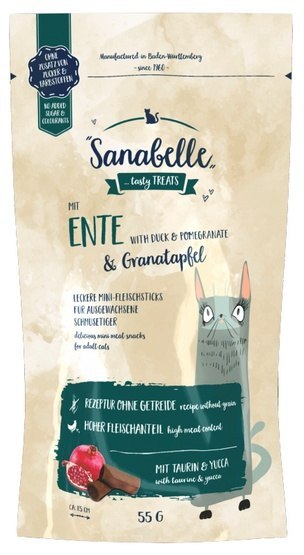 Sanabelle Sanabelle Snack Kaczka & Granat 55g
