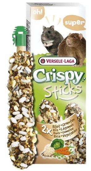 Versele-Laga Versele-Laga Crispy Sticks Hamster & Rat Rice & Vegetables - kolby dla chomików i szczurów z ryżem i warzywami 110g