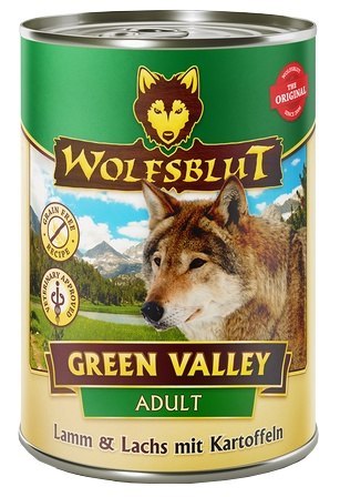 Wolfsblut Wolfsblut Dog Green Valley Adult - jagniecina, łosoś, ziemniaki puszka 395g