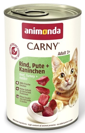 Animonda Carny Animonda Carny Adult Wołowina, Indyk + Królik puszka 400g
