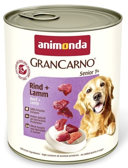 Animonda GranCarno Animonda GranCarno Original Senior Rind Lamm Wołowina + Jagnięcina puszka 800g