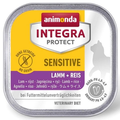 Animonda Integra Animonda Integra Protect Sensitive dla kota - z jagnięciną i ryżem tacka 100g