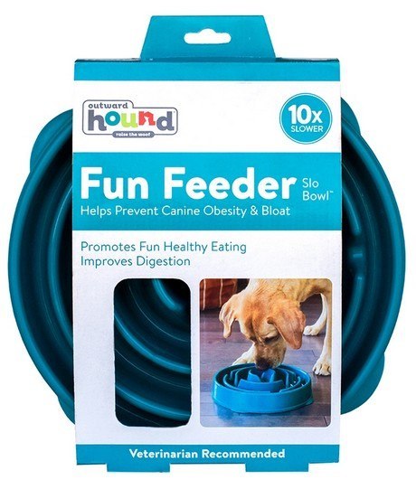 Outward Hound Outward Hound Fun Feeder Miska spowalniająca turkusowa [51002]