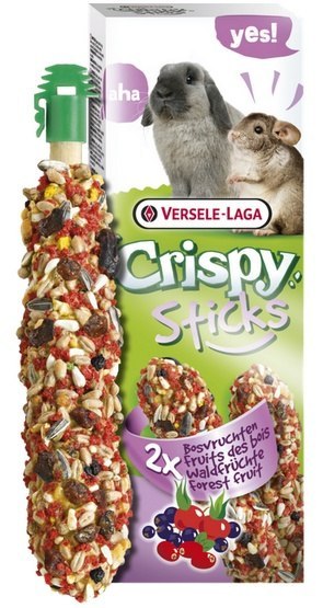 Versele-Laga Versele-Laga Crispy Sticks Rabbit & Chinchilla Forest Fruits - kolby dla królików i szynszyli z leśnymi owocami 110g