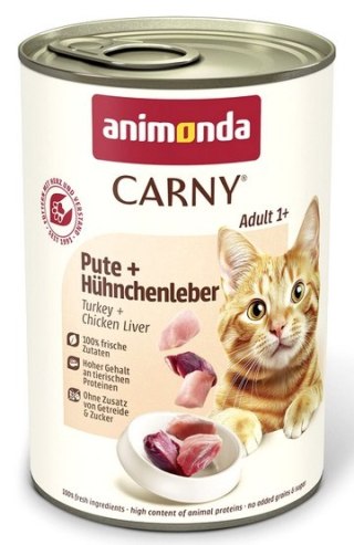 Animonda Carny Animonda Carny Adult Indyk + Wątróbka kurczaka puszka 400g