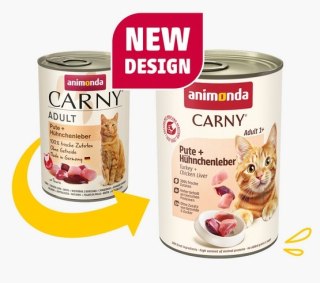 Animonda Carny Animonda Carny Adult Indyk + Wątróbka kurczaka puszka 400g