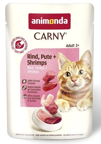 Animonda Carny Animonda Carny Adult Wołowina, Indyk + Krewetki saszetka 85g