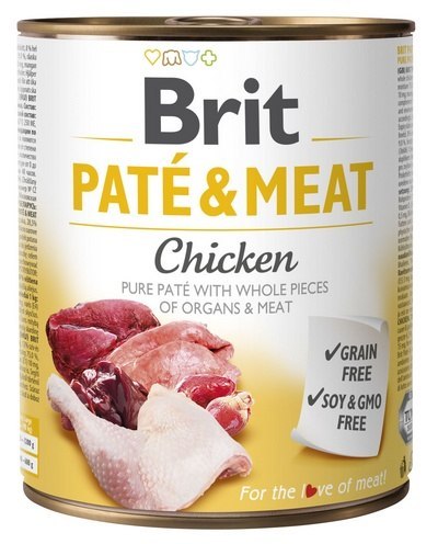 Brit Brit Pate & Meat Dog Chicken puszka 800g