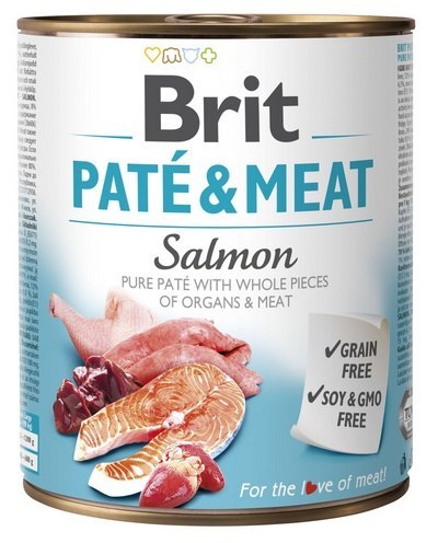 Brit Brit Pate & Meat Dog Salmon puszka 800g