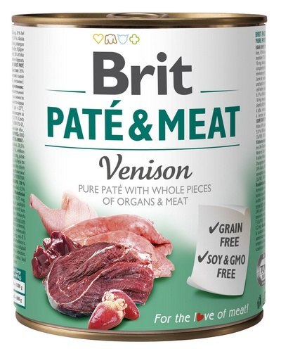 Brit Brit Pate & Meat Dog Venison puszka 800g